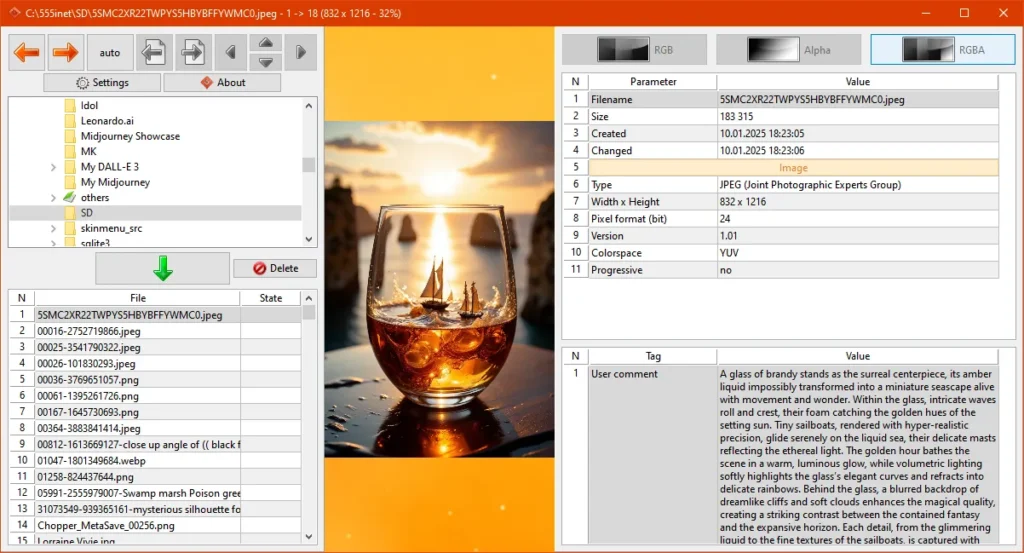 Full program interface