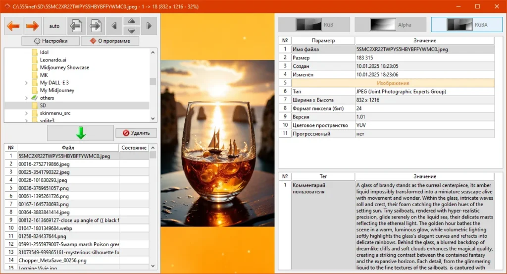 Full program interface